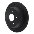 R1 98-05 Chevrolet S10 Rear Left Drilled & Slotted Black Brake Rotor