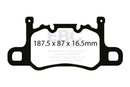 EBC 13-15 Porsche 911 (991) GT3 3.8L (w/Cast Iron Rotor) Redstuff Rear Brake Pads