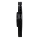 R1 04-09 Audi S4 Front Right Drilled & Slotted Black Brake Rotor