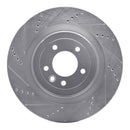 R1 13-17 Land Rover Range Rover Front & Rear Drilled & Slotted Silver Brake Rotor Set