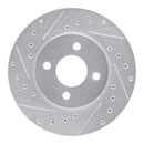 R1 83-88 Chrysler E CLASS Front Left Drilled & Slotted Silver Brake Rotor