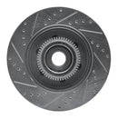 R1 04-08 Ford F-150 RWD Front Right Drilled & Slotted Silver Brake Rotor