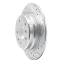 R1 89-95 BMW 525I (USA/Canada) Rear Right Drilled & Slotted Silver Brake Rotor