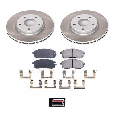 Power Stop 2019 Nissan Sentra Front and Rear Semi-Coated Rotor Kit