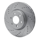 R1 92-02 Dodge Viper Front Left Drilled & Slotted Silver Brake Rotor