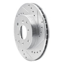 R1 98-02 Acura CL Front Drilled & Slotted Silver Brake Rotor Set
