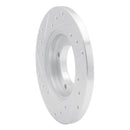 R1 88-93 Ford Festiva Front Right Drilled & Slotted Silver Brake Rotor