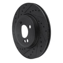 R1 07-15 Mini Cooper Front Drilled & Slotted Black Brake Rotor Set