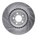 R1 04-07 Volvo V70 Front Right Drilled & Slotted Silver Brake Rotor