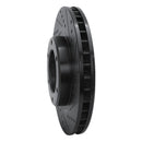 R1 93-97 Lexus LX450 Front Right Drilled & Slotted Black Brake Rotor