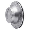 R1 87-97 Porsche 944 Turbo Rear Right Drilled & Slotted Silver Brake Rotor