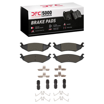 DFC 04-06 Ford E-150 Club Wagon Rear 5000 Advanced Semi Metallic Brake Pads and Hardware Kit