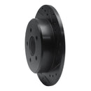 R1 91-95 Ford Crown Victoria Rear Right Drilled & Slotted Black Brake Rotor