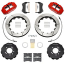 Wilwood 95-98 Nissan Skyline Superlite 6R Front BBK w/ 12.88in Slotted Rotors & Flexlines - Red
