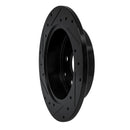 R1 06-18 Lexus HS250H Rear Right Drilled & Slotted Black Brake Rotor