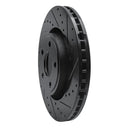R1 11-25 Dodge Durango Front Right Drilled & Slotted Black Brake Rotor