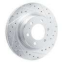 R1 22-25 Lexus LX600 Front & Rear Drilled & Slotted Silver Brake Rotor Set