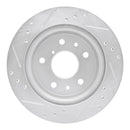 R1 86-91 Mazda RX-7 Rear Drilled & Slotted Silver Brake Rotor Set