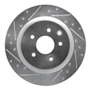 R1 03-08 Infiniti G35 Rear Drilled & Slotted Silver Brake Rotor Set