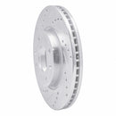 R1 02-06 Hyundai SONATA Front Left Drilled & Slotted Silver Brake Rotor