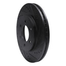 R1 02-06 Ford Expedition Front Right Drilled & Slotted Black Brake Rotor