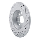 R1 05-18 Audi Q3 (Mexico) Rear Left Drilled & Slotted Geo-Carbon Rotor