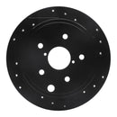 R1 15-21 Subaru WRX Front & Rear Drilled & Slotted Black Brake Rotor Set