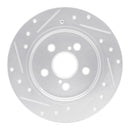 R1 09-19 Pontiac Vibe Front & Rear Drilled & Slotted Silver Brake Rotor Set