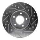 R1 05-05 Buick TERRAZA Rear Left Drilled & Slotted Silver Brake Rotor
