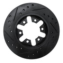 R1 82-85 Nissan 720 Datsun Front Right Drilled & Slotted Black Brake Rotor