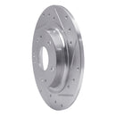 R1 17-20 Honda Civic Rear Drilled & Slotted Silver Brake Rotor Set