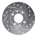 R1 66-92 Bertone X-1/9 Rear Left Front Left Drilled & Slotted Silver Brake Rotor