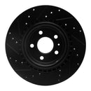 R1 18-25 Audi S4 Front & Rear Drilled & Slotted Black Brake Rotor Set