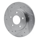 R1 92-05 Buick LeSabre Rear Left Drilled & Slotted Silver Brake Rotor