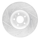 R1 05-11 Audi A6 Quattro Front Right Drilled & Slotted Silver Brake Rotor