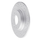R1 98-15 Ford Fusion Rear Right Drilled & Slotted Geo-Carbon Rotor