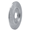 R1 20-25 Ford Mustang Rear Drilled & Slotted Silver Brake Rotor Set