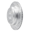 R1 2005-2012 Acura RL Rear Right Drilled & Slotted Silver Brake Rotor
