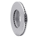 R1 09-10 Kia BORREGO Front Right Drilled & Slotted Silver Brake Rotor