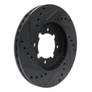 R1 83-84 Toyota Cressida Front Right Drilled & Slotted Black Brake Rotor