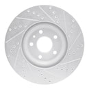 R1 13-20 Ford Fusion Front Left Drilled & Slotted Silver Brake Rotor