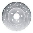 R1 19-25 Toyota Corolla (Mexico) Rear Right Drilled & Slotted Silver Brake Rotor