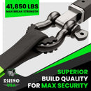 Rhino USA 3/4In D-Ring Shackle Set (2-Pack)(Red)