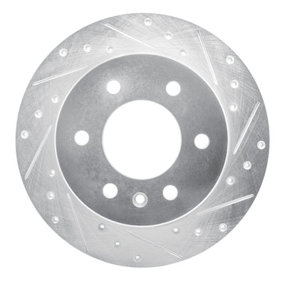 R1 06-18 Dodge Sprinter 3500 Rear Right Drilled & Slotted Silver Brake Rotor