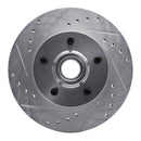 R1 1988-1991 Chevrolet C1500 Front Right Drilled & Slotted Silver Brake Rotor