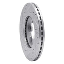R1 85-97 Nissan D21 Pickup RWD (4 Cyl Excl HD) Front Right Drill & Slot Silver Brake Rotor