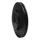R1 99-09 Volvo XC70 Front Left Drilled & Slotted Black Brake Rotor