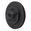 R1 97-00 Ford Expedition Front Left Drilled & Slotted Black Brake Rotor