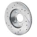 R1 88-07 Dodge Colt Front Right Drilled & Slotted Silver Brake Rotor