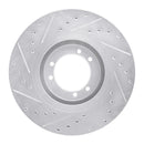 R1 96-06 Hummer H1 Front Right Rear Right Drilled & Slotted Silver Brake Rotor